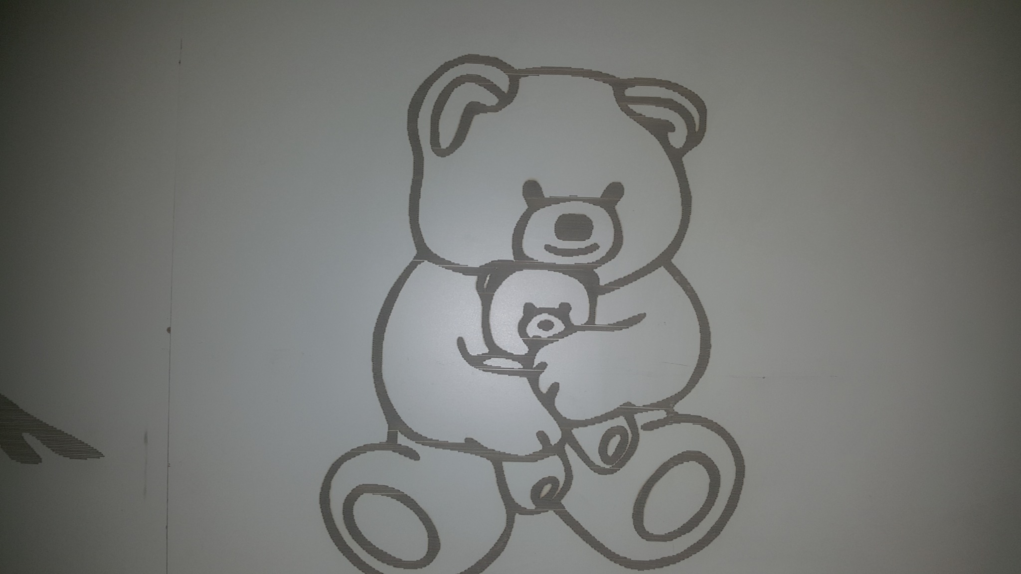 Ourson artistique découpé